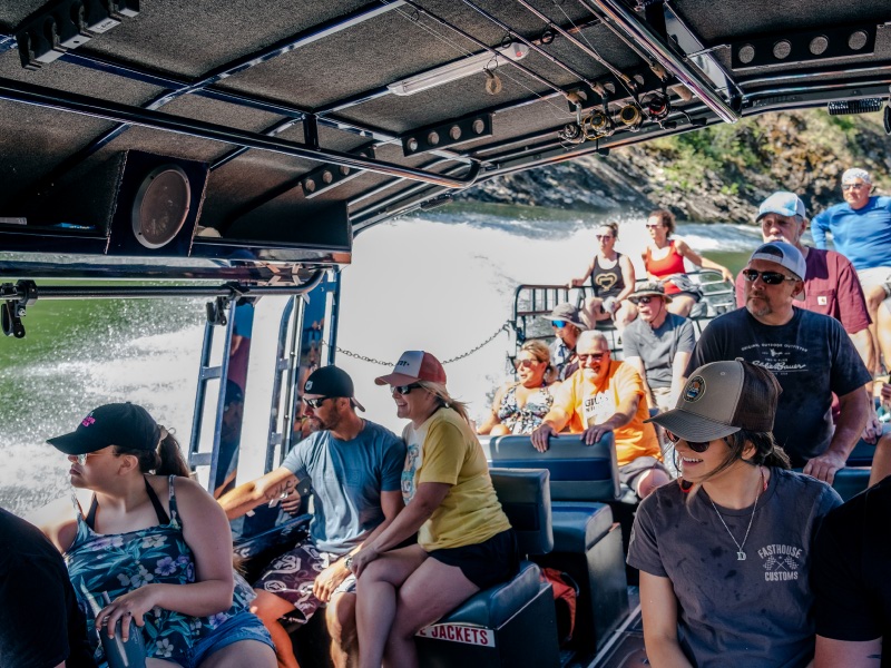 getting wet on a hells canyon jet boat tour