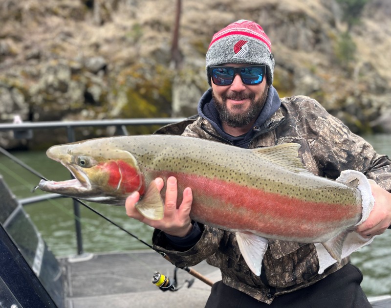 steelhead caught on the main salmon river in riggins idaho